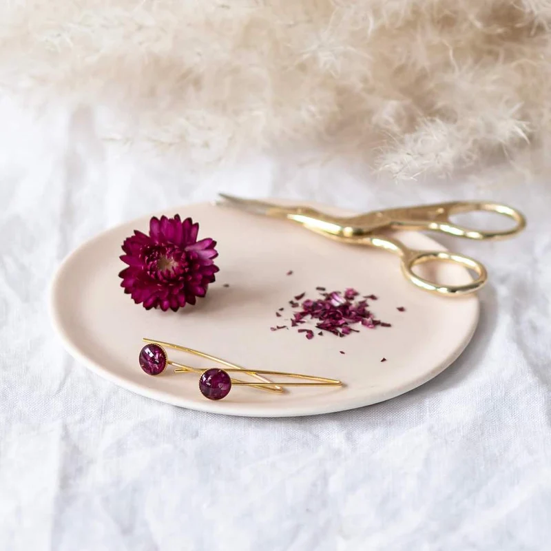 Kit DIY grandes boucles d'oreilles roses