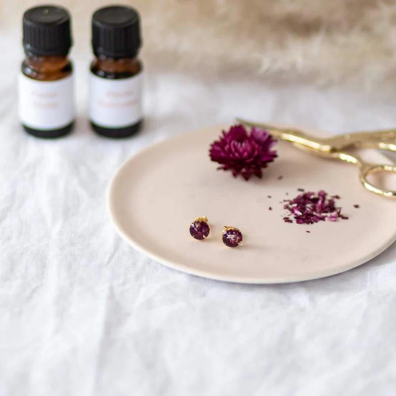 Kit DIY petites boucles d'oreilles roses