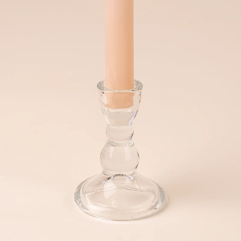 Petit porte-bougie en verre - Callista