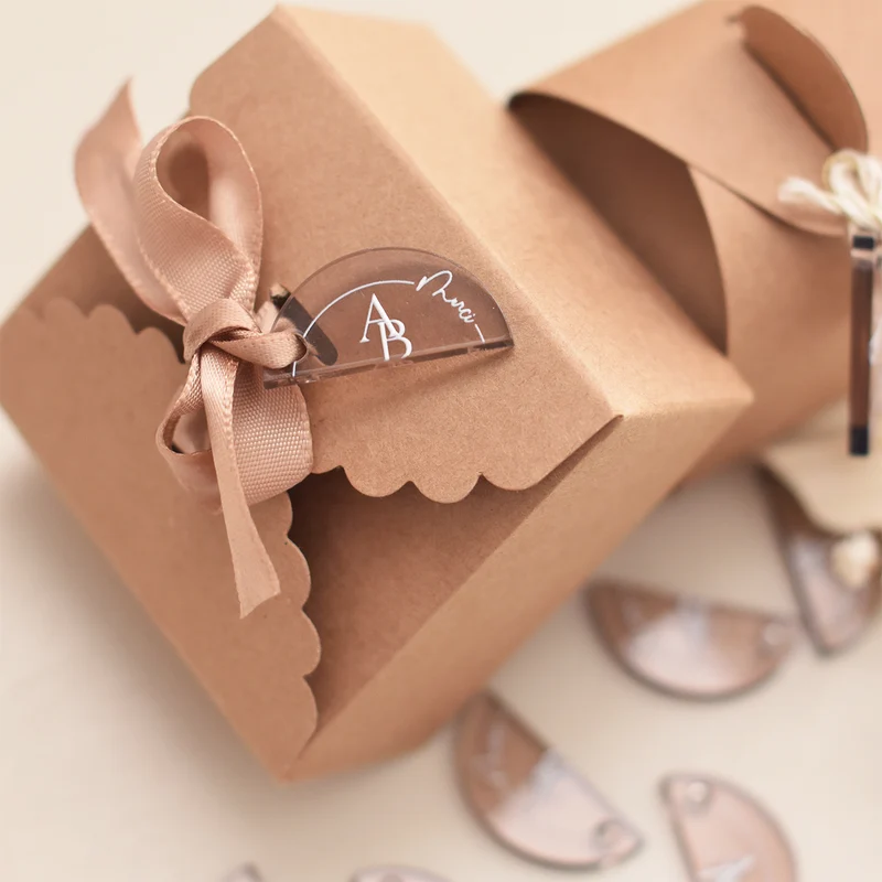10 étiquettes cadeau "Folk" plexi