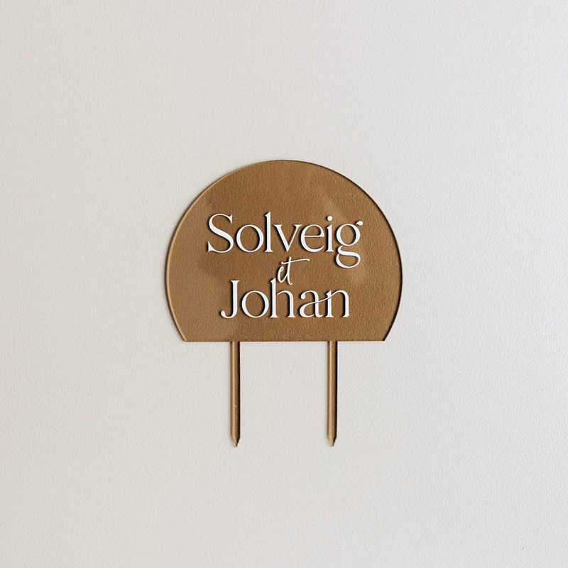 Cake topper "Folk" plexi