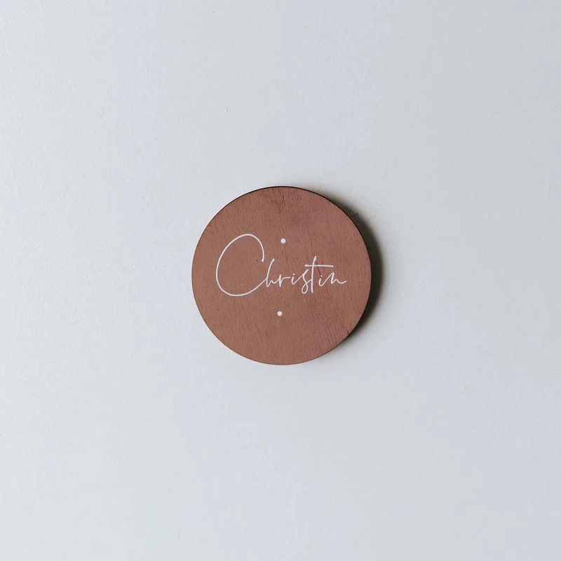 Marque-place "Best Day" bois Terracotta