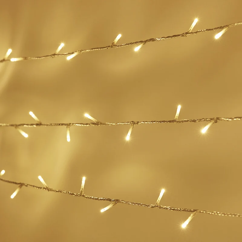 Guirlande Lumineuse Essential Connect 10m 100 LED Blanc Chaud Câble Transparent Raccordable