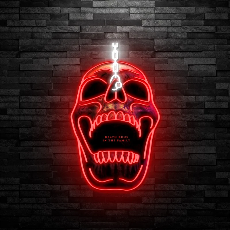 Final Destination Neon Sign – “Death is Coming” LED Wall Light, Scary Halloween Movie Decor for Home & Party