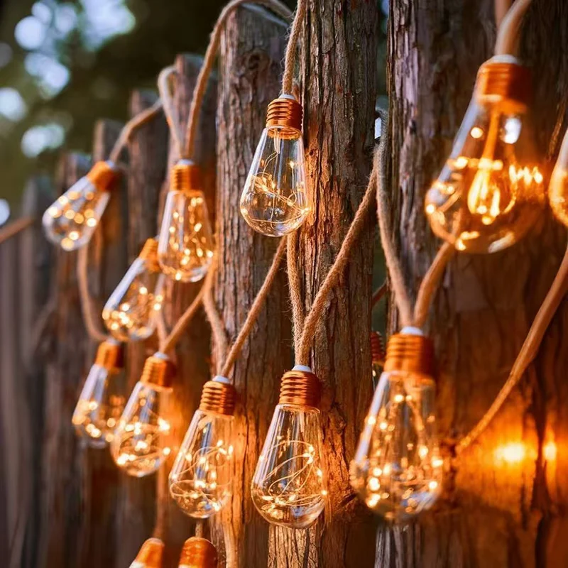 Quntis 27.3FT Solar String Lights, Dual-Powered USB Shatterproof Globe Bulbs, 16 LED Warm White Lighting for Camping