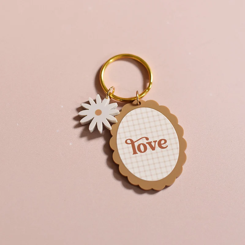 Porte-clés médaillon "Fall in Love"