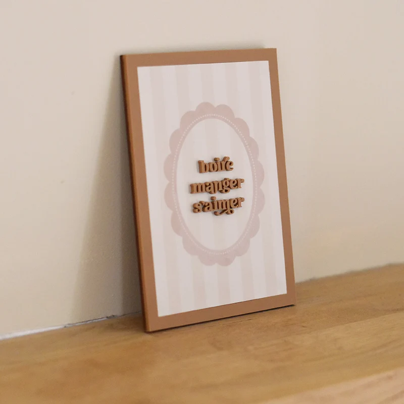 Cadre boire manger s’aimer "Fall in Love"