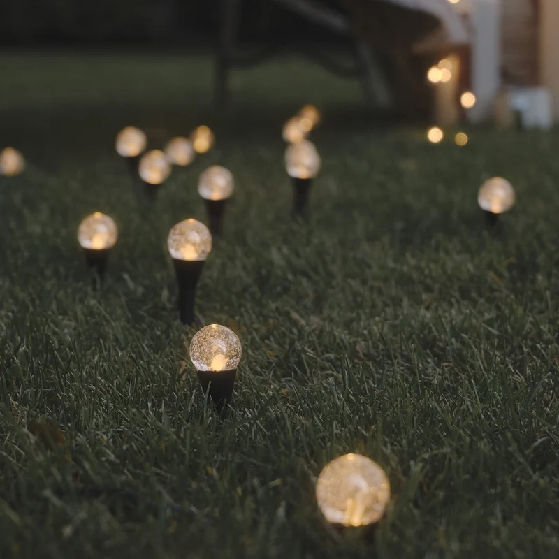 Lot de 20 Mini Piquets Solaires Effet Bulles Pacific