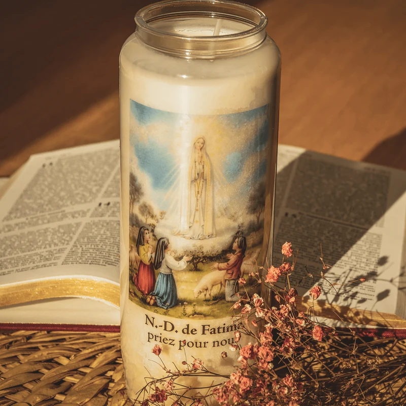 Bougie neuvaine Notre-Dame de Fátima