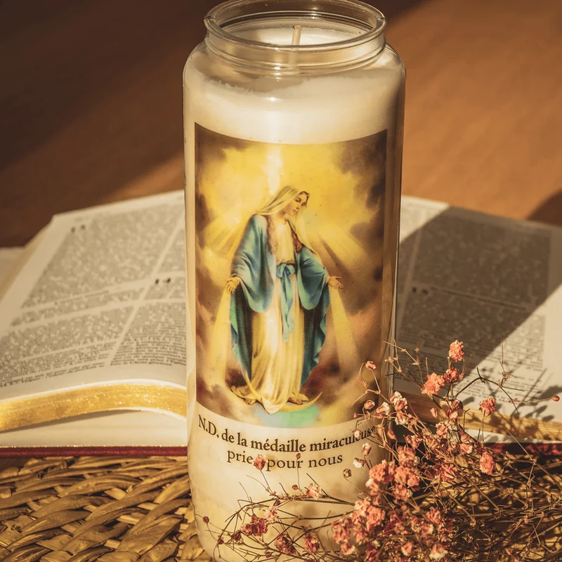 Bougie neuvaine - Notre Dame de la médaille miraculeuse