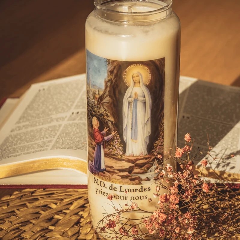 Bougie neuvaine - Notre-Dame de Lourdes