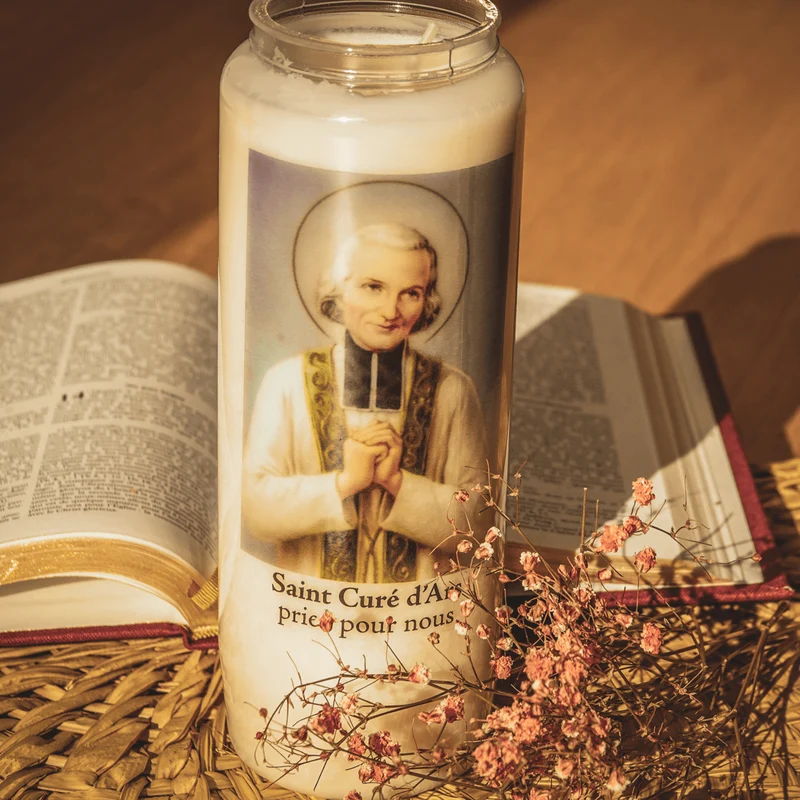 Bougie neuvaine - Saint Curé D'Ars