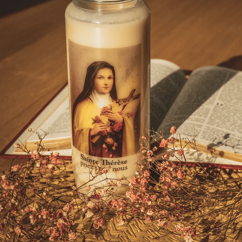 Bougie neuvaine - Sainte Thérèse