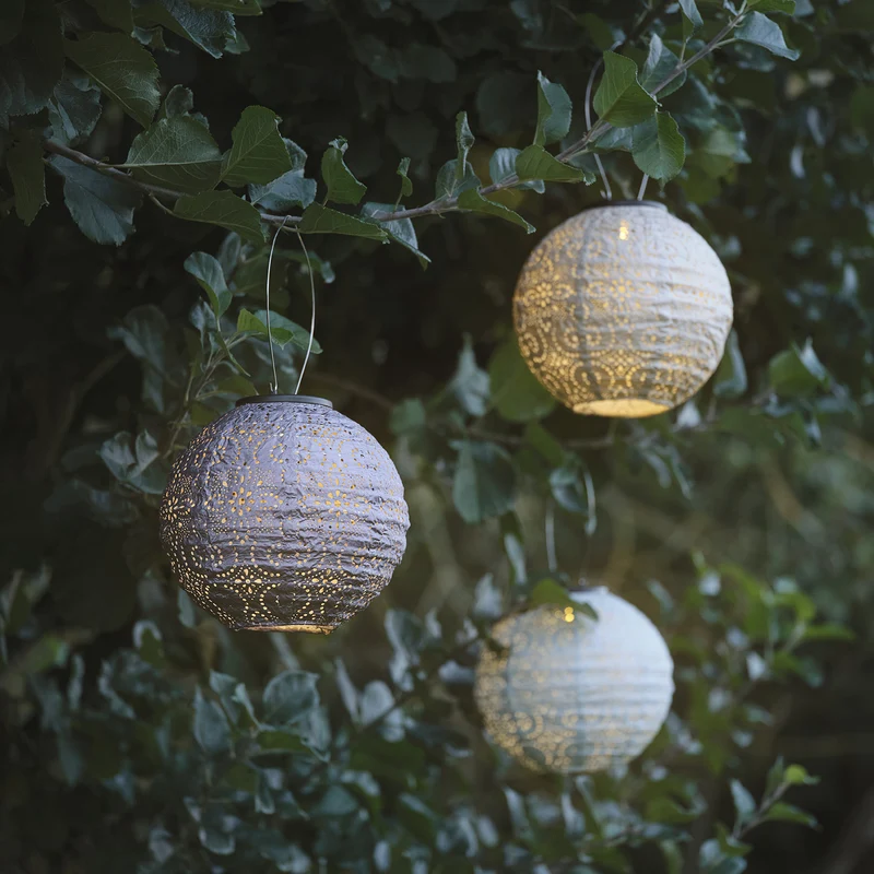 3 Lampions Solaires Scandinaves en Tyvek