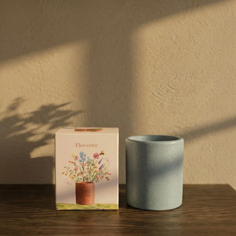 Bougie Amour Bleu pailleté
