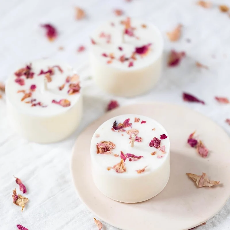 Trio bougies Rose Sauvage