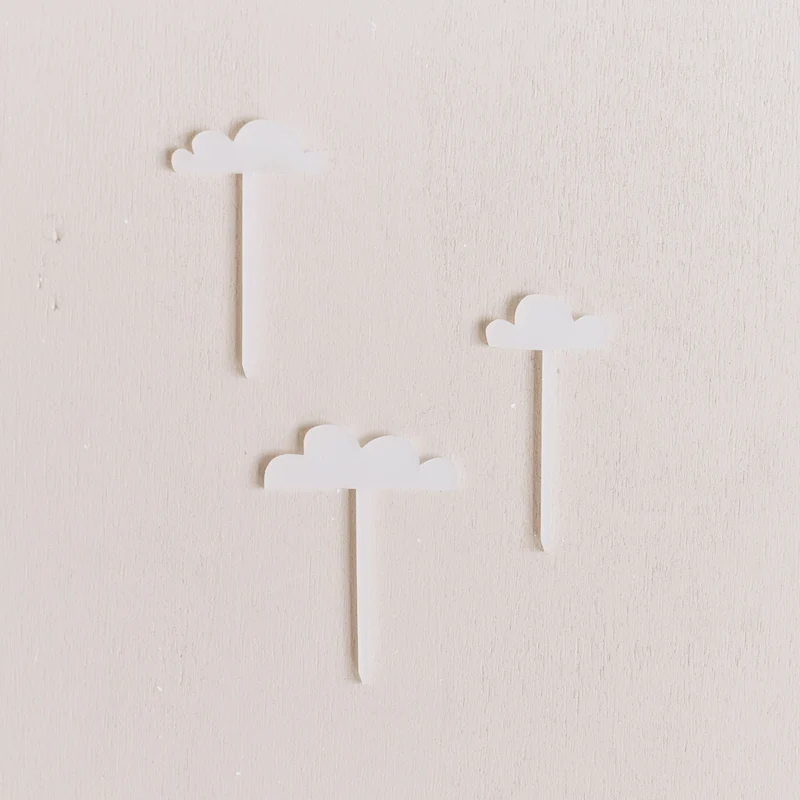 10 mini cake toppers "Nuage"