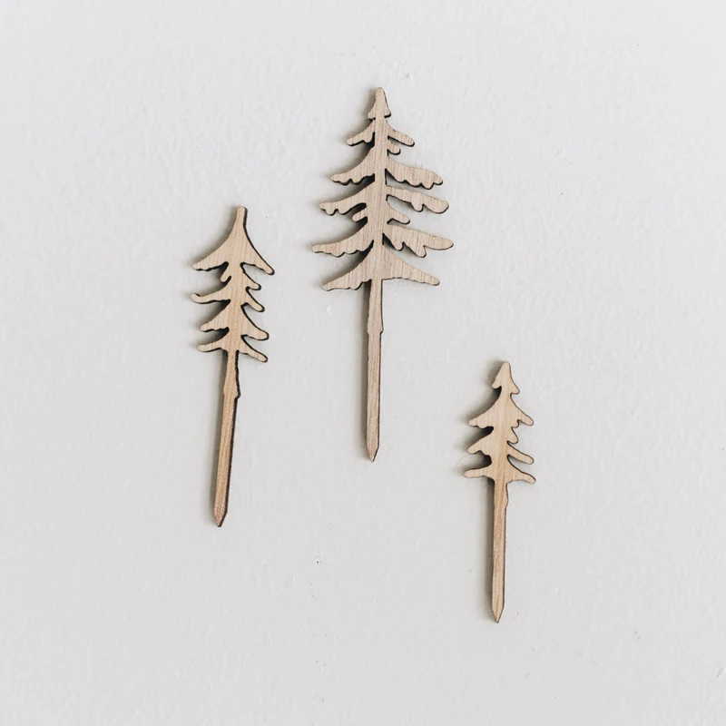 10 mini cake toppers "Forêt"