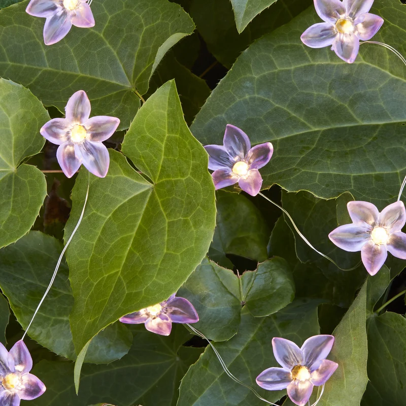 Guirlande Micro LED 20 Fleurs Violettes