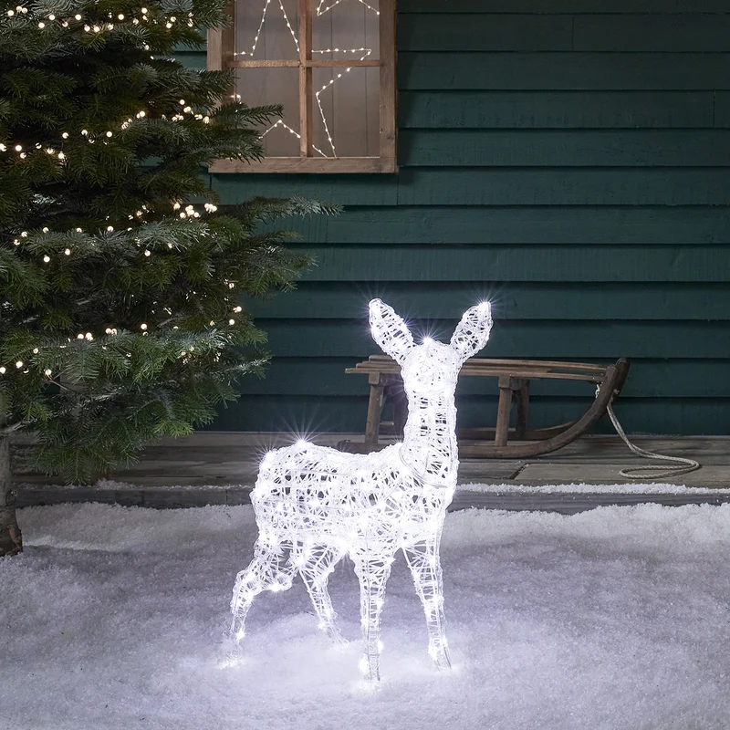 Faon de Noël Lumineux en Acrylique Swinsty à LED Bicolores