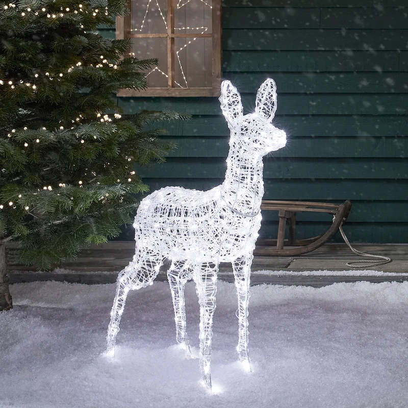 Biche de Noël Lumineux en Acrylique Swinsty à LED Bicolores