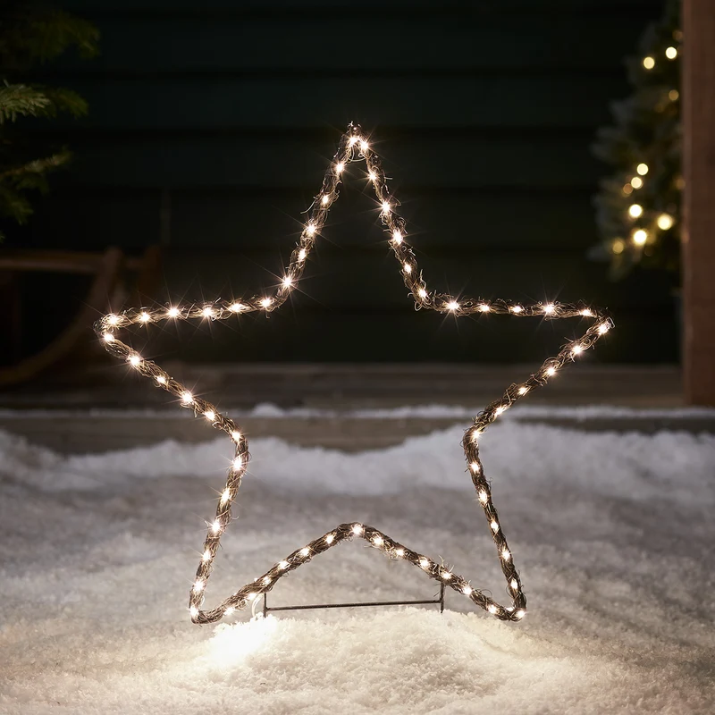Silhouette Étoile Lumineuse pour l'Extérieur