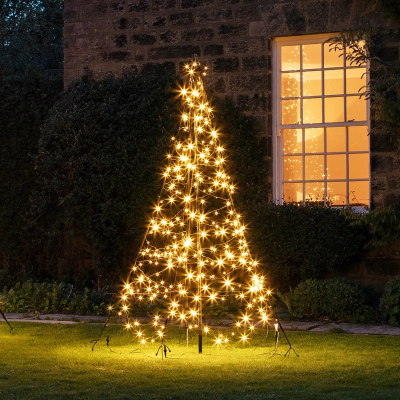 Sapin de Noël d’Extérieur Fairybell de 1,5 m à 240 LED Blanc Chaud