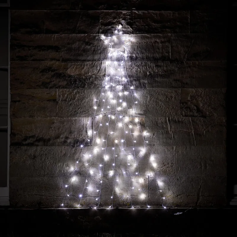 Décoration Murale Sapin de Noël Lumineux à LED Bicolores et Télécommande
