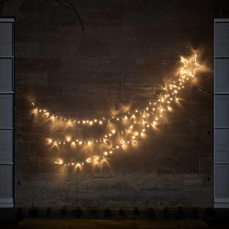 Grande Étoile Filante Lumineuse à 160 LED Bicolores