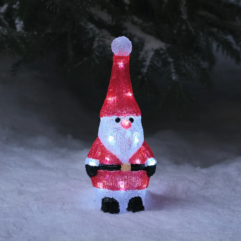 Père Noël Lumineux en Acrylique de 30 cm
