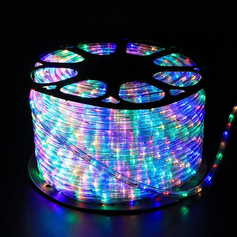 Quntis Rainbow Neon Strip Lights, 7 Color Chasing Flexible LED Fairy Lighting, IP65 Waterproof Garden and Yard Decor