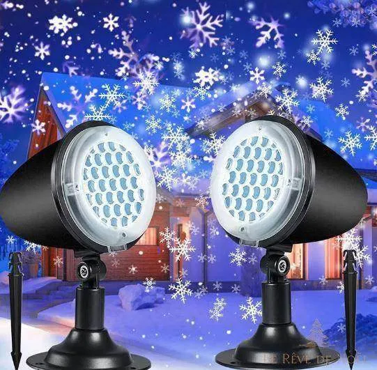 Projecteur Noël flocons de neige