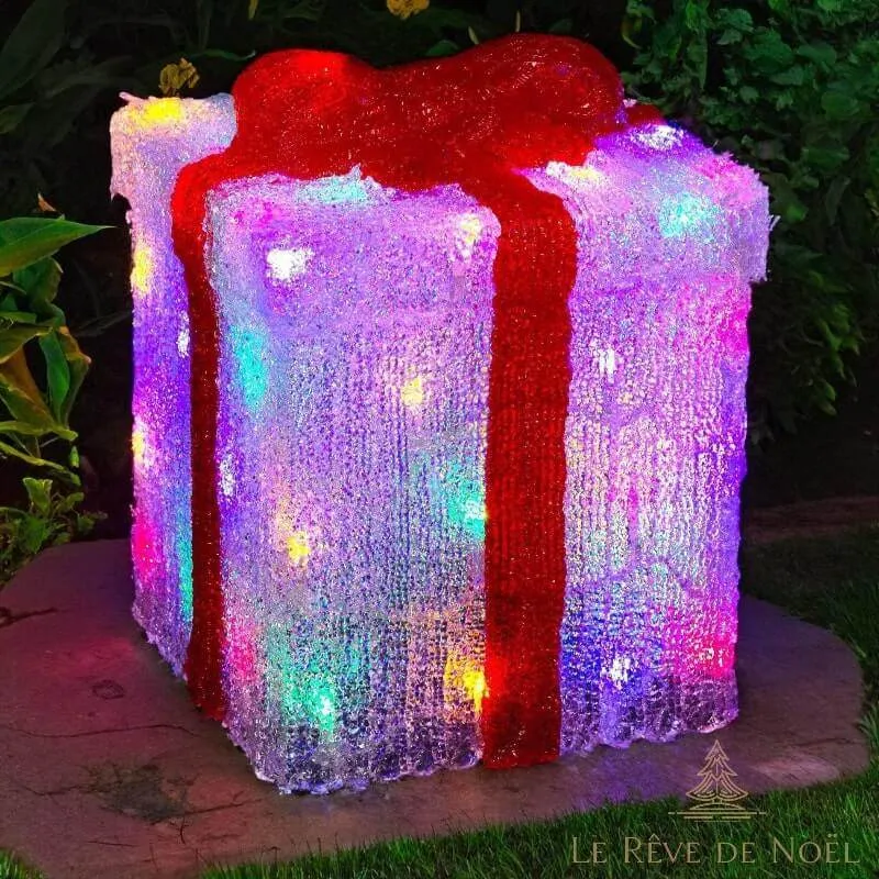 Cadeau LED Multicolore en acrylique