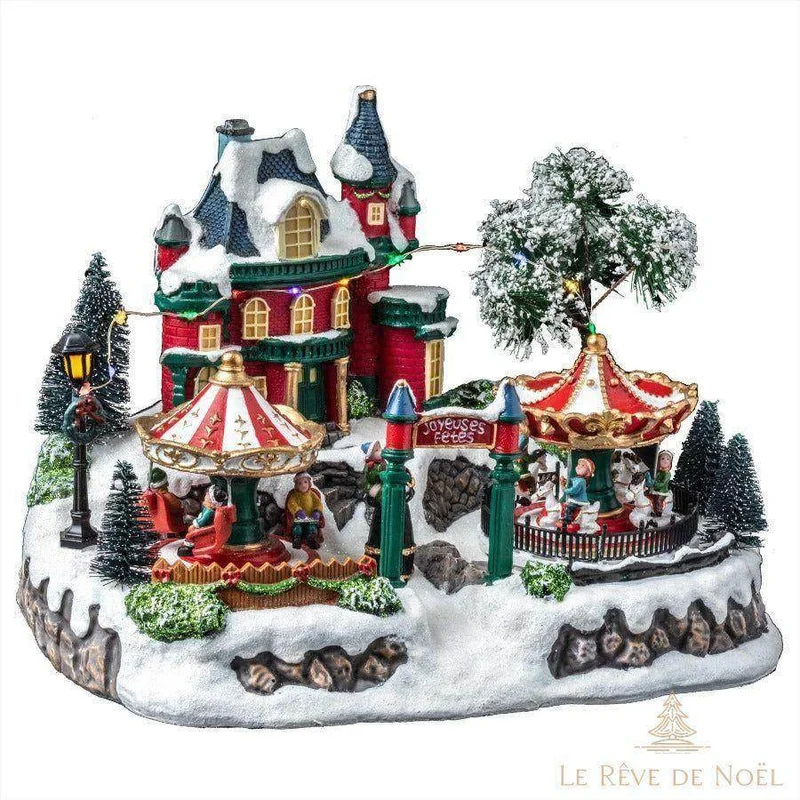 Village lumineux de Noël - Manège