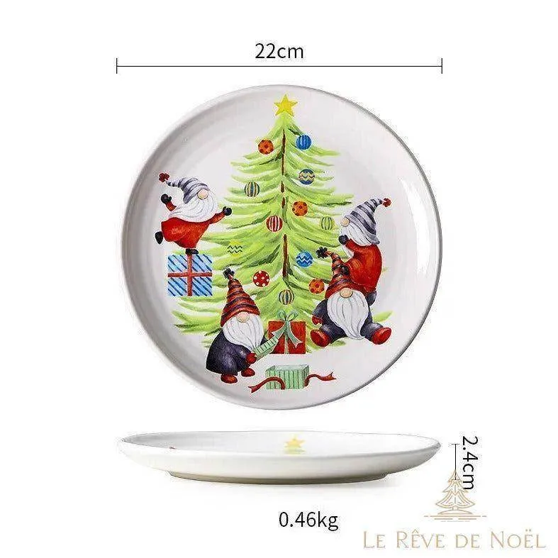 Assiette plate de Noël