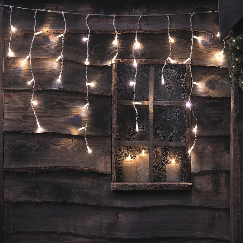 Guirlande Stalactite Raccordable de 2 m à LED Bicolores