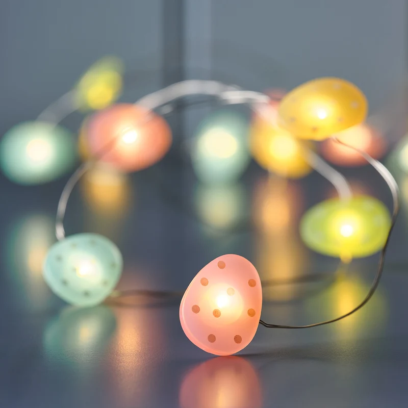 Guirlande Lumineuse Micro LED à 20 Œufs de Pâques Pastel