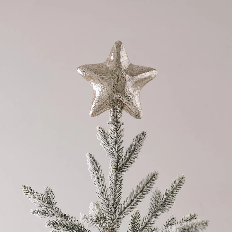 Cimier de Sapin en Verre en Forme d'Étoile
