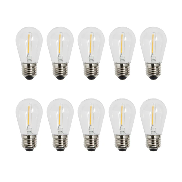 10 Ampoules Blanc Chaud pour Guirlandes Guinguettes Ultimate Connect