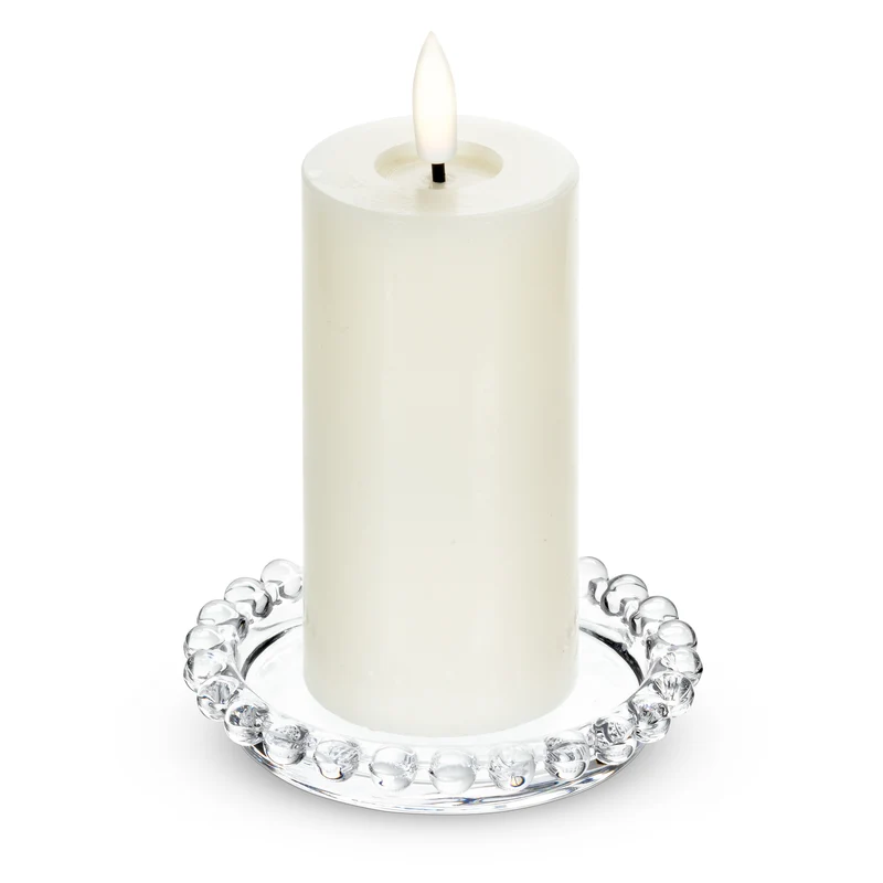 Porte-chandelle en verre - Petits ronds