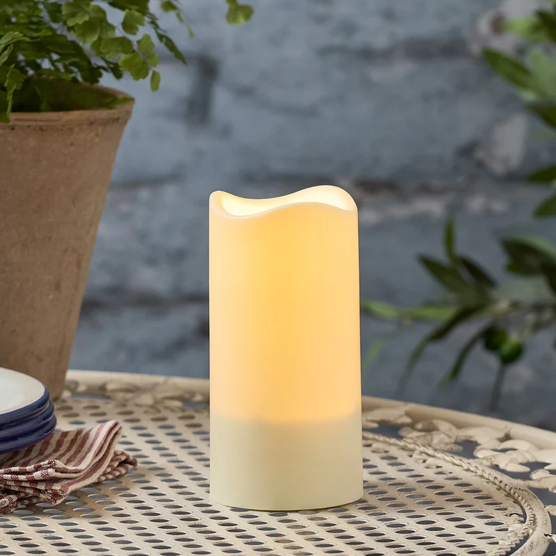 Bougie Pilier Solaire d’Extérieur de 15 cm
