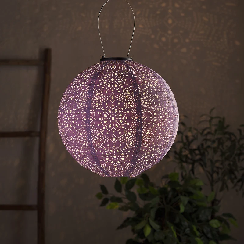 Lampion Solaire Tyvek Violet