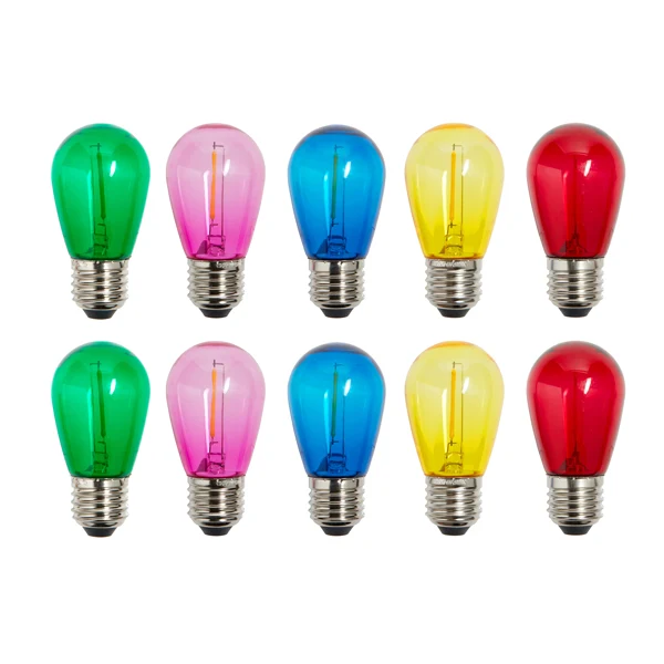10 Ampoules Multicolores pour Guirlandes Guinguettes Ultimate Connect