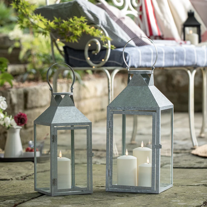 Duo de Lanternes d'Extérieur Hayle avec Bougies TruGlow®