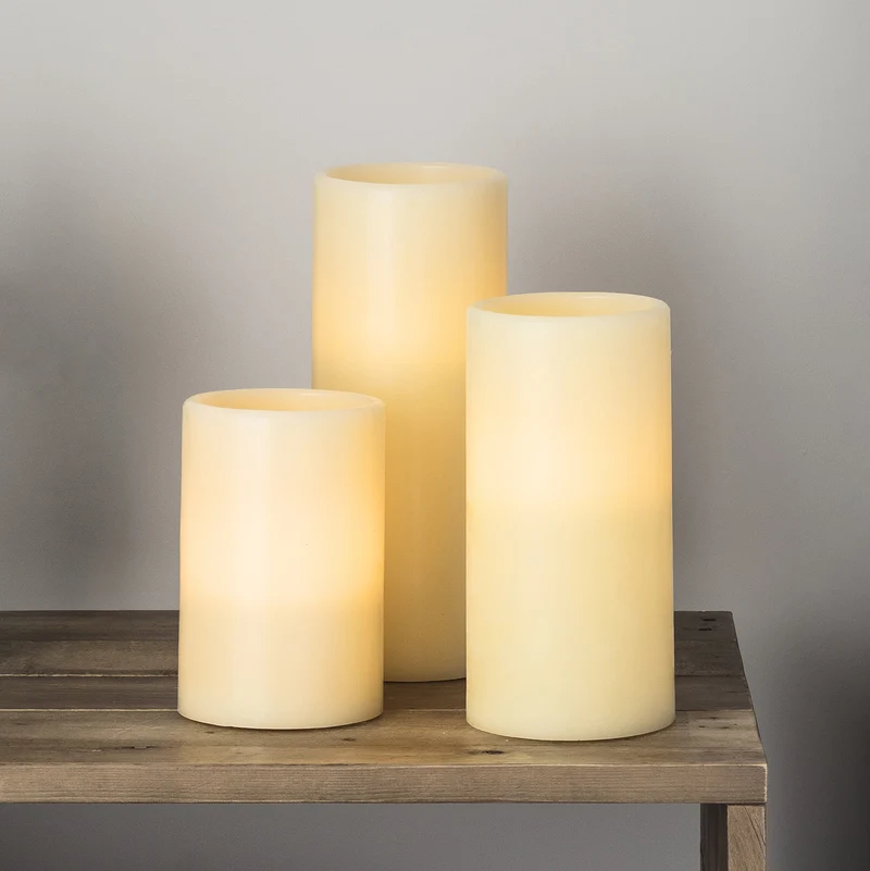 Lot de 3 Bougies Cierges à LED