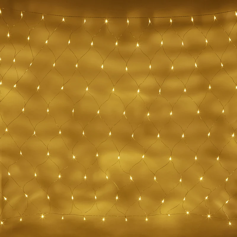 Filet Lumineux Essential Connect 6m x 1.5m 420 LED Blanc Chaud Câble Transparent Raccordable