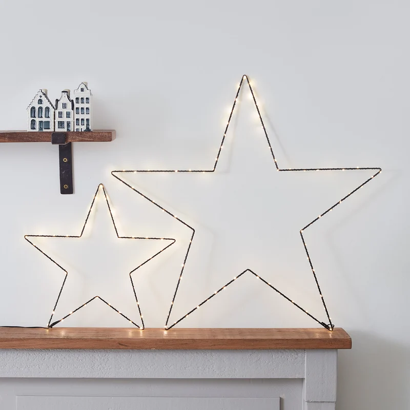 Lot de 2 Étoiles Lumineuses Osby Noires