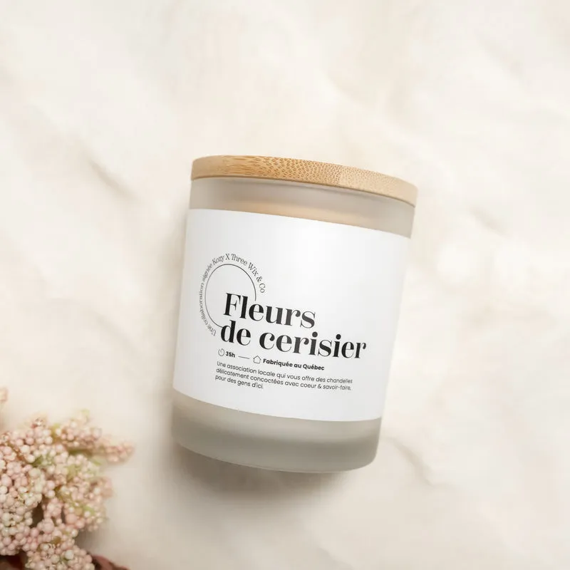 Chandelle 2 mèches - Fleurs de cerisier