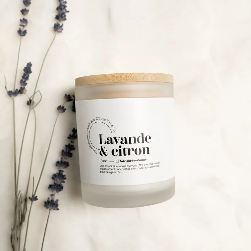 Chandelle 2 mèches - Lavande & citron