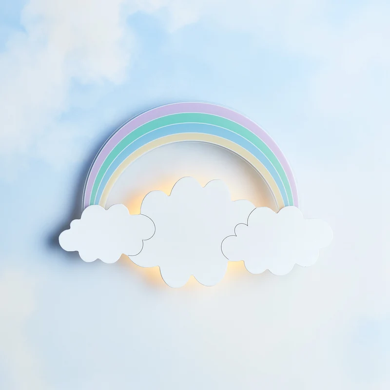 Applique Murale pour Enfant Nuage et Arc-en-ciel